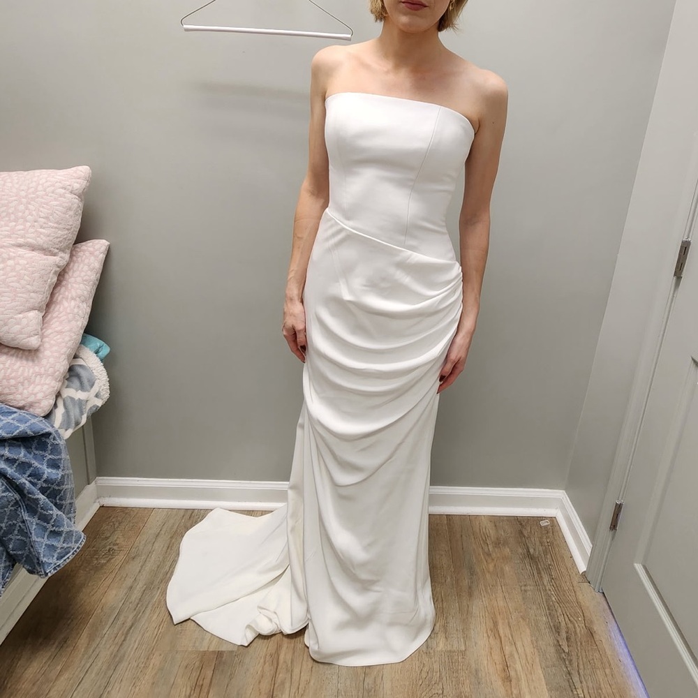 Khya Blue Wedding Gown Size 4 (petite)